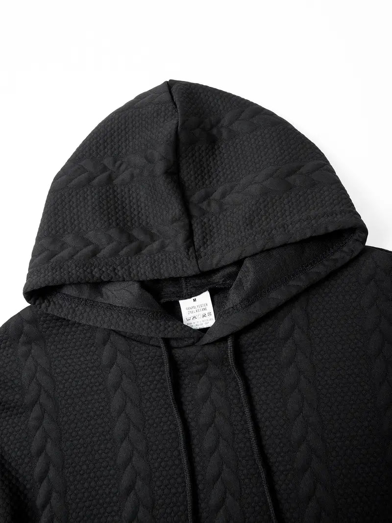 Connolly - Pulover Casual Tricotat cu Glugă și Buzunar Frontal